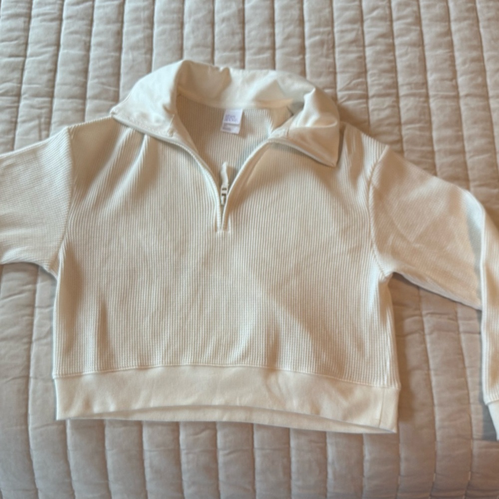 Women’s Cream Half-Zip Pullover